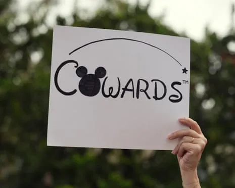 Scores Rally In Front Of Mickey Mouse Company Corporate Offices Regarding ‘Anti-Free Speech’ Jimmy Kimmel Show Removal